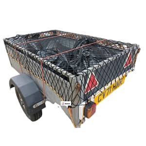 Elastic trailer cover net